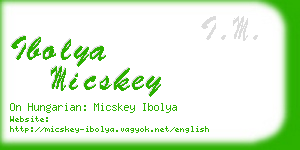 ibolya micskey business card